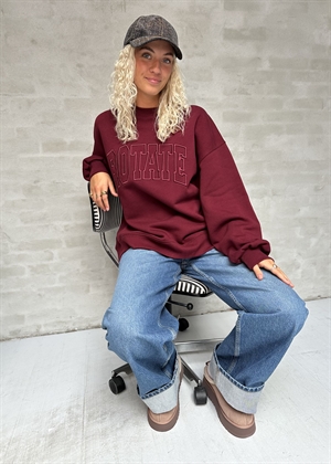 Heavy crewneck sweat Zinfandel ROTATE SUNDAY